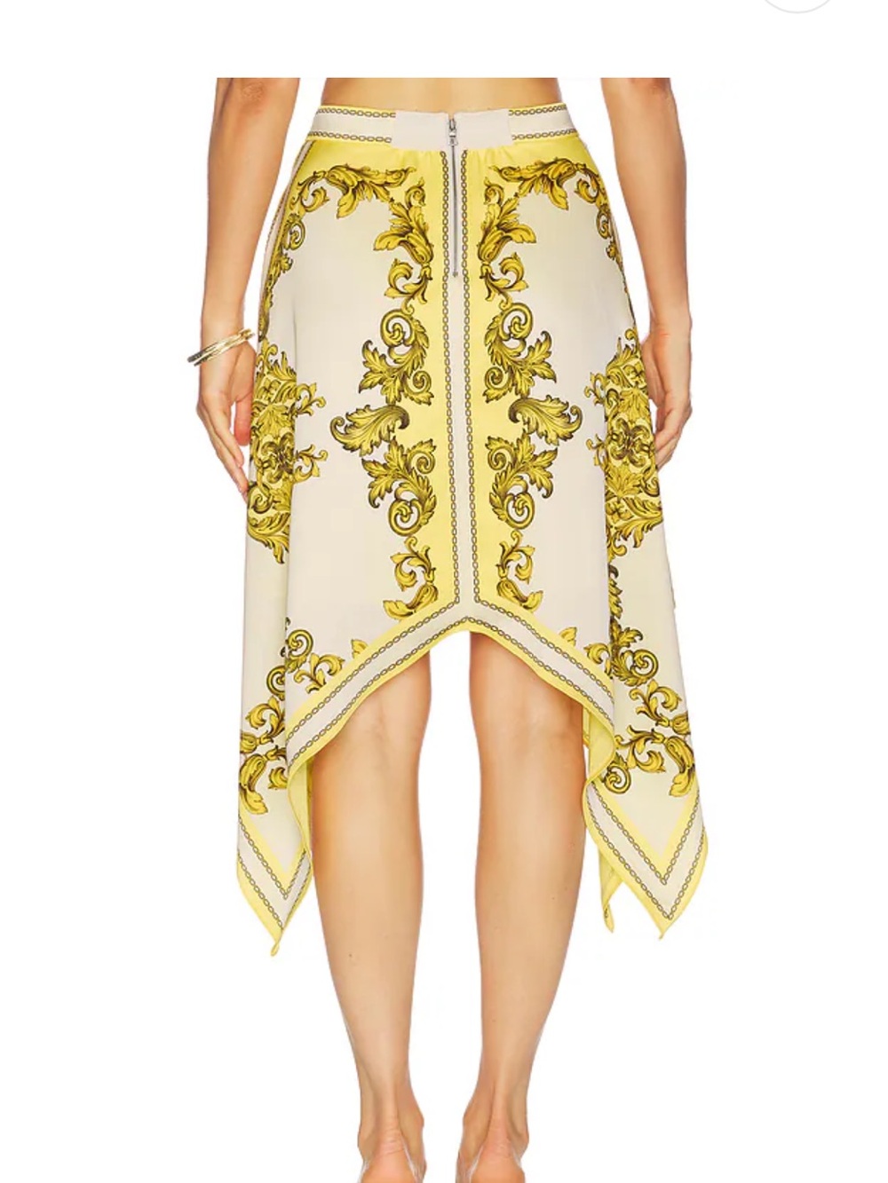 Alice + Olivia Davina Handkerchief Skirt in Golden Coast